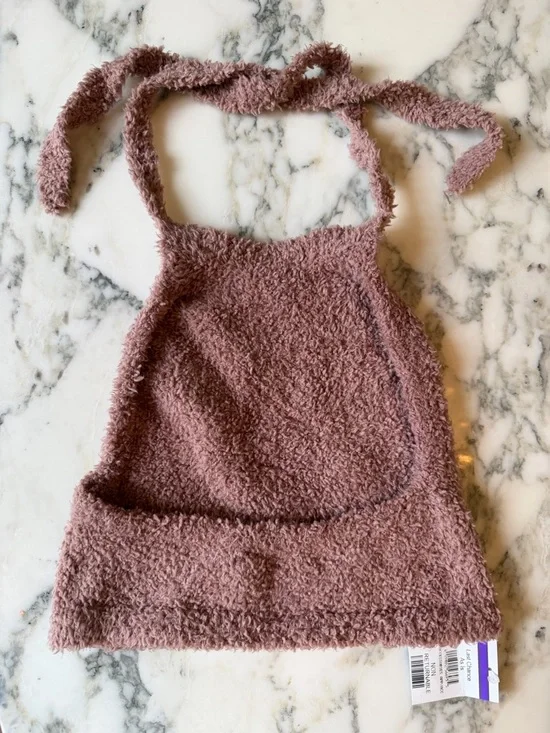 NWT SKIMS Cozy Rose Brown Halter Top L/XL - Picture 3 of 6